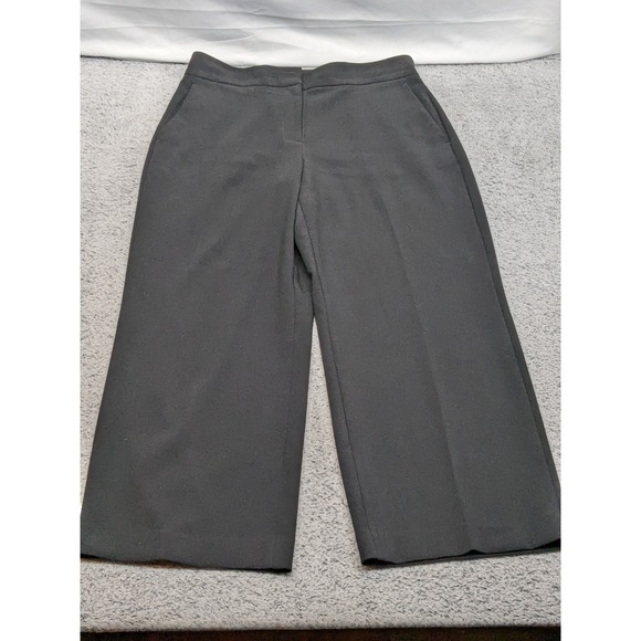 Ann Taylor Pants - Ann Taylor Factory Size 8 32x27 Black Career Dress Pants Flare Wide Stretch EUC